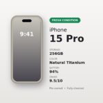iPhone 15 Pro 256GB Natural Titanium (Used – Fresh Condition)