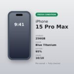iPhone 15 Pro Max 256GB Blue Titanium (Used – Fresh Condition)